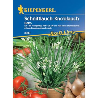 Kiepenkerl Profi-Line Schnittknoblauchsamen Neko 3303 – Ein- bis mehrjährig Höhe 25-30 cm aromatischer und milder Geschmack Kräutersamen, Saatgut Kiepenkerl Profi-Line Schnittknoblauchsamen Neko 3303 – Ein- bis mehrjährig Höhe 25-30 cm aromatischer und milder Geschmack Kräutersamen, Saatgut