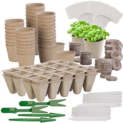 Royal Gardineer Pflanzen-Anzuchtkit: 168-tlg. Pflanzen-Anzucht-Set mit biologisch abbaubaren Pflanztöpfen (Starter Kit, Starter Set, Grow) Royal Gardineer Pflanzen-Anzuchtkit: 168-tlg. Pflanzen-Anzucht-Set mit biologisch abbaubaren Pflanztöpfen (Starter Kit, Starter Set, Grow)