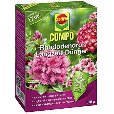 Compo Rhododendron Langzeit-Dünger für alle Arten von Morbeetpflanzen, 3 Monate Langzeitwirkung, 850 g, 17m² Compo Rhododendron Langzeit-Dünger für alle Arten von Morbeetpflanzen, 3 Monate Langzeitwirkung, 850 g, 17m²