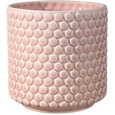 Bloomingville Blumentopf Dot Dekorative Blumentöpfe für den Innenbereich, Retro-Stil, kreativ, M (15,5 cm Ø), Rosa, Keramik Bloomingville Blumentopf Dot Dekorative Blumentöpfe für den Innenbereich, Retro-Stil, kreativ, M (15,5 cm Ø), Rosa, Keramik