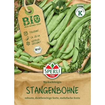 Sperli BIO Stangenbohnensamen 80334, Gemüsesaat Dickfleischige, langfristig, Wuchshöhe ca. 3-4 m Sperli BIO Stangenbohnensamen 80334, Gemüsesaat Dickfleischige, langfristig, Wuchshöhe ca. 3-4 m
