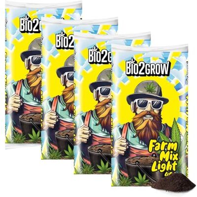 Weedness Bio2Grow Farm Mix Light 160 Liter 4 Säcke Indoor & Outdoor Blumenerde für Pflanzen, Leichte Mischung Weedness Bio2Grow Farm Mix Light 160 Liter 4 Säcke Indoor & Outdoor Blumenerde für Pflanzen, Leichte Mischung