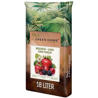 GREEN HOME LOVE NATURE Green Home Beerenobst Erde 18L – Spezialsubstrat für Erdbeeren, Obst- und Beerenpflanzen im Garten, Topf und Hochbeet – Bio Erde mit Langzeitdünger für aromatische Ernte und kräftiges Wachstum GREEN HOME LOVE NATURE Green Home Beerenobst Erde 18L – Spezialsubstrat für Erdbeeren, Obst- und Beerenpflanzen im Garten, Topf und Hochbeet – Bio Erde mit Langzeitdünger für aromatische Ernte und kräftiges Wachstum