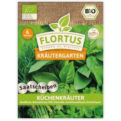 FLORTUS Freude an Vielfalt FLORTUS Küchenkräuter BIO Saatscheiben 6 Sorten BIO Kräutersamen Saatscheiben BIO Kräuter Samen Mix Kräutersamen für Basilikum, Bohnenkraut, Dill, Petersilie, Schnittknoblauch, Schnittlauch FLORTUS Freude an Vielfalt FLORTUS Küchenkräuter BIO Saatscheiben 6 Sorten BIO Kräutersamen Saatscheiben BIO Kräuter Samen Mix Kräutersamen für Basilikum, Bohnenkraut, Dill, Petersilie, Schnittknoblauch, Schnittlauch
