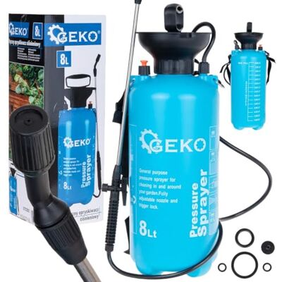 Garronda Drucksprüher 8L Sprühflasche Pumpsprüher Gartenspritze für Pflanzenpflege Unkrautvernichter Drucksprühgerät Garten Gelb GD-0240 Garronda Drucksprüher 8L Sprühflasche Pumpsprüher Gartenspritze für Pflanzenpflege Unkrautvernichter Drucksprühgerät Garten Gelb GD-0240