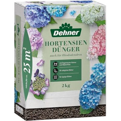 Dehner Hortensiendünger, 2 kg, für ca. 25 qm hochwertiger Dünger für Laubgehölze, organischer NPK-Dünger, mit Spurennährstoffen, organisch-mineralisch Dehner Hortensiendünger, 2 kg, für ca. 25 qm hochwertiger Dünger für Laubgehölze, organischer NPK-Dünger, mit Spurennährstoffen, organisch-mineralisch