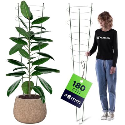 KADAX Rankhilfe für Pflanzen, 180cm, Pflanzenstütze aus Stahl, Blumenstütze, Pflanzenhalter, Rankgitter für Kletterpflanzen im Garten oder Blumentopf, Rankturm für Tomaten KADAX Rankhilfe für Pflanzen, 180cm, Pflanzenstütze aus Stahl, Blumenstütze, Pflanzenhalter, Rankgitter für Kletterpflanzen im Garten oder Blumentopf, Rankturm für Tomaten