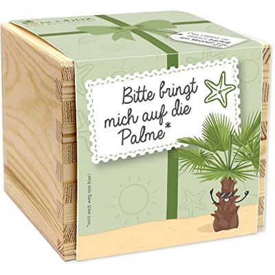 Feel Green ecobox, Palme "Bitte bringt mich auf die Palme", Pflanzen Aus Der Holzbox 11x11x10cm, Made in Austria, Nachhaltige Geschenkidee, Grow Your Own/Anzuchtset Feel Green ecobox, Palme "Bitte bringt mich auf die Palme", Pflanzen Aus Der Holzbox 11x11x10cm, Made in Austria, Nachhaltige Geschenkidee, Grow Your Own/Anzuchtset