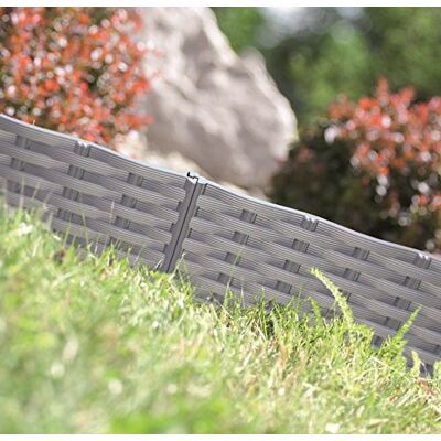 Unbekannt rg-vertrieb Rasenkante Gartenpalisade Beeteinfassung 3,9m Grau Rattan-Optik Beetumrandung Mähkante Kunststoff Palisade flexibel 5 Module je 78,5cm für Gartenweg & Beet Unbekannt rg-vertrieb Rasenkante Gartenpalisade Beeteinfassung 3,9m Grau Rattan-Optik Beetumrandung Mähkante Kunststoff Palisade flexibel 5 Module je 78,5cm für Gartenweg & Beet