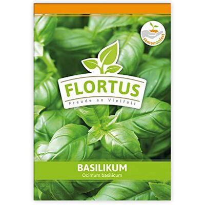 FLORTUS Freude an Vielfalt FLORTUS Basilikum Kräutersamen Basilikumsamen Samen zur Anzucht für Garten, Balkon, Küche & Fensterbank FLORTUS Freude an Vielfalt FLORTUS Basilikum Kräutersamen Basilikumsamen Samen zur Anzucht für Garten, Balkon, Küche & Fensterbank