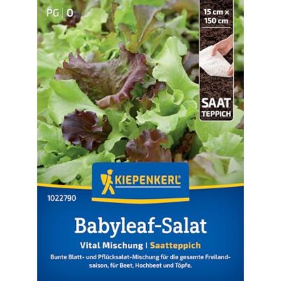 Kiepenkerl Babyleaf-Salatsamen Vital Mischung 1022790 Bunte Mischung für Freiland Pflücksalat & Schnittsalat Samen Saatgut für Salatliebhaber 15 x 150 cm Kiepenkerl Babyleaf-Salatsamen Vital Mischung 1022790 Bunte Mischung für Freiland Pflücksalat & Schnittsalat Samen Saatgut für Salatliebhaber 15 x 150 cm