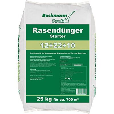 Floragard Beckmann Profi Rasendünger STARTER 12+22+10 in 25 kg Floragard Beckmann Profi Rasendünger STARTER 12+22+10 in 25 kg