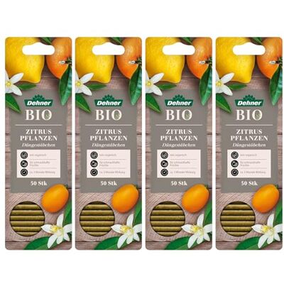 Dehner Bio Düngestäbchen für Zitruspflanzen, Spezialdünger, hochwertiger Dünger, organischer NPK-Dünger, 4 x 30 Stück (120 Stück) Dehner Bio Düngestäbchen für Zitruspflanzen, Spezialdünger, hochwertiger Dünger, organischer NPK-Dünger, 4 x 30 Stück (120 Stück)
