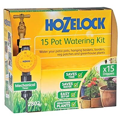 Hozelock Ltd 15-Topf-Bewässerungsset und mechanischer Timer mit automatischer Abschaltfunktion Hozelock Ltd 15-Topf-Bewässerungsset und mechanischer Timer mit automatischer Abschaltfunktion