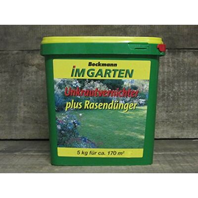 Beckmann Unkrautvernichter plus Rasendünger im Garten, 5 kg, für 170 Quadratmeter Beckmann Unkrautvernichter plus Rasendünger im Garten, 5 kg, für 170 Quadratmeter