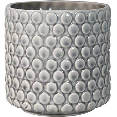 Bloomingville Blumentopf Dot Dekorative Blumentöpfe Farbe für den Innenbereich, Retro-Stil, kreativ, S (12,5 cm Ø), Grau, Keramik Bloomingville Blumentopf Dot Dekorative Blumentöpfe Farbe für den Innenbereich, Retro-Stil, kreativ, S (12,5 cm Ø), Grau, Keramik