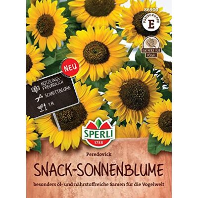 Sperli 86900, Snack-Sonnenblume Peredovick, Nährstoffreiche Samen für die Vogelwelt, Nützlingsfreundliche Schnittblume, Portionssaatgut Sperli 86900, Snack-Sonnenblume Peredovick, Nährstoffreiche Samen für die Vogelwelt, Nützlingsfreundliche Schnittblume, Portionssaatgut