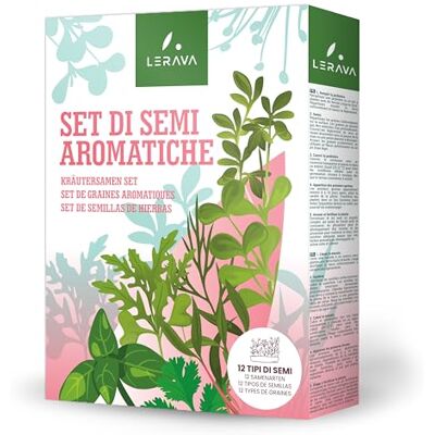 LERAVA Kräutersamen Set – 4x12 Sorten: Basilikum Samen, Petersilie Samen, Koriander, Oregano & mehr – Saatgut für frische Kräuter im Garten oder Topf, Premium Samen für Küche & Balkon LERAVA Kräutersamen Set – 4x12 Sorten: Basilikum Samen, Petersilie Samen, Koriander, Oregano & mehr – Saatgut für frische Kräuter im Garten oder Topf, Premium Samen für Küche & Balkon