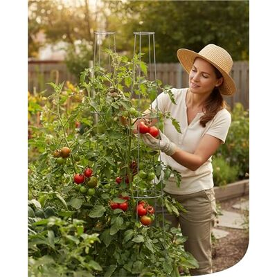 Bellissa Tomaten Rankhilfe Spirale Wetterfestes Metall verzinkt 175 cm Rankgitter für Gemüse, Gurken & Stangenbohnen Stabile Pflanzenstütze & Rankstäbe für den Garten Bellissa Tomaten Rankhilfe Spirale Wetterfestes Metall verzinkt 175 cm Rankgitter für Gemüse, Gurken & Stangenbohnen Stabile Pflanzenstütze & Rankstäbe für den Garten
