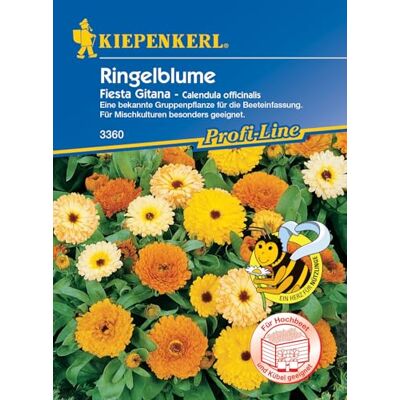 Kiepenkerl Profi-Line Ringelblumensamen Fiesta Gitana 3360 Nahrungsquelle für Nützlinge, Bekannte Gruppenpflanze für Beeteinfassung, Ideal für Mischkulturen, Kräutersamen Kiepenkerl Profi-Line Ringelblumensamen Fiesta Gitana 3360 Nahrungsquelle für Nützlinge, Bekannte Gruppenpflanze für Beeteinfassung, Ideal für Mischkulturen, Kräutersamen