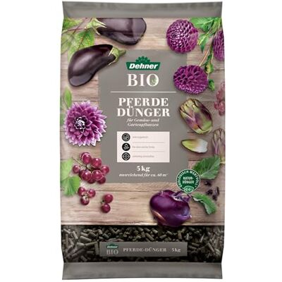 Dehner Bio Pferdedünger, organischer Dünger für Gemüsepflanzen / Gartenpflanzen, aus 100 % Pferdemist, ökologisch wertvoll, 5 kg, für ca. 60 qm, OneSize, bunt Dehner Bio Pferdedünger, organischer Dünger für Gemüsepflanzen / Gartenpflanzen, aus 100 % Pferdemist, ökologisch wertvoll, 5 kg, für ca. 60 qm, OneSize, bunt
