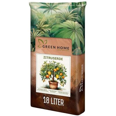GREEN HOME LOVE NATURE Green Home Zitruserde 18L Erde für Zitruspflanzen & Mediterrane Pflanzen Citrus Erde mit Langzeitdünger Perlite, Kokosfasern & Rindenhumus Für Garten, Kübel & Hochbeet, pH 5,8 GREEN HOME LOVE NATURE Green Home Zitruserde 18L Erde für Zitruspflanzen & Mediterrane Pflanzen Citrus Erde mit Langzeitdünger Perlite, Kokosfasern & Rindenhumus Für Garten, Kübel & Hochbeet, pH 5,8