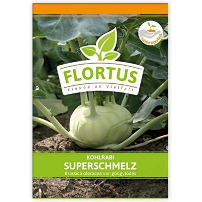 FLORTUS Freude an Vielfalt FLORTUS Kohlrabi Superschmelz Gemüsesamen Kohlsamen Kohlrabisamen Samen zur Anzucht für Garten, Balkon, Küche & Fensterbank FLORTUS Freude an Vielfalt FLORTUS Kohlrabi Superschmelz Gemüsesamen Kohlsamen Kohlrabisamen Samen zur Anzucht für Garten, Balkon, Küche & Fensterbank