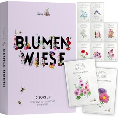 Gentle North Blumen Samen Set 10 bunte Blumensamen Sorten für den Garten oder Balkon, die Bienenweide und Wildblumenwiese Blumenwiese Samen bunte Wildblumensamen Mischung Gentle North Blumen Samen Set 10 bunte Blumensamen Sorten für den Garten oder Balkon, die Bienenweide und Wildblumenwiese Blumenwiese Samen bunte Wildblumensamen Mischung
