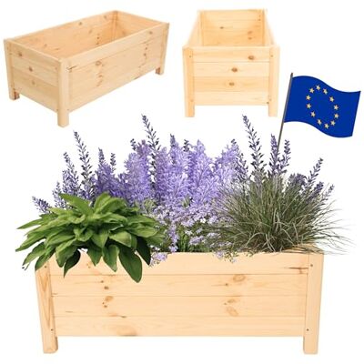 MODO24 Blumenkasten Holz Pflanzkübel Kiefer 31x80x40 cm, Natur FSC-Zertifizierte Blumenkästen & Pflanzkübel mit Rankhilfe, Dekorativer Pflanzkasten & Rankgitter Garten, Terrasse & Balkon MODO24 Blumenkasten Holz Pflanzkübel Kiefer 31x80x40 cm, Natur FSC-Zertifizierte Blumenkästen & Pflanzkübel mit Rankhilfe, Dekorativer Pflanzkasten & Rankgitter Garten, Terrasse & Balkon