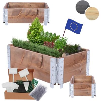 MODO24 Hochbeet Holz, Blumenkasten, Gartenbeet, 20x60x40 cm, Braun Robustes Kräuterbeet & Gemüsebeet aus Kiefernholz, Dekorativer Pflanzkasten & Blumenbeet für Garten, Balkon & Terrasse MODO24 Hochbeet Holz, Blumenkasten, Gartenbeet, 20x60x40 cm, Braun Robustes Kräuterbeet & Gemüsebeet aus Kiefernholz, Dekorativer Pflanzkasten & Blumenbeet für Garten, Balkon & Terrasse