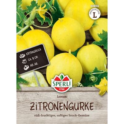 Sperli Zitronengurkensamen "Lemon" 80854, Gemüsesaat Saftiges Snack-Gemüse, Inhalt für 25 Pflanzen, Durchmesser 6-8 cm Sperli Zitronengurkensamen "Lemon" 80854, Gemüsesaat Saftiges Snack-Gemüse, Inhalt für 25 Pflanzen, Durchmesser 6-8 cm