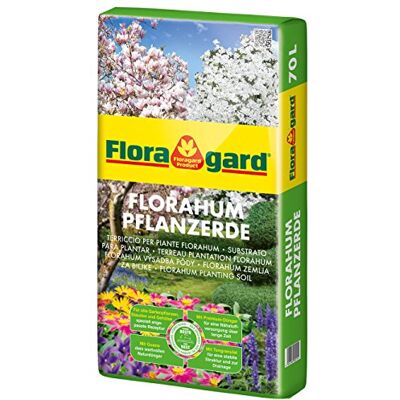 Floragard Florahum Pflanzerde 70 L Universalerde für Blumenbeete, Stauden, Sträucher, Gehölze und andere Gartenpflanzen mit Tongranulat und dem Naturdünger Guano Erdfarben 76.0 x 37.0 x 14.0 cm Floragard Florahum Pflanzerde 70 L Universalerde für Blumenbeete, Stauden, Sträucher, Gehölze und andere Gartenpflanzen mit Tongranulat und dem Naturdünger Guano Erdfarben 76.0 x 37.0 x 14.0 cm