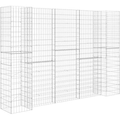 vidaXL Gabionen Pflanzkorb H-förmig Steinkorb Blumentopf Wand Mauer Gabione Drahtkorb Pflanzkübel Blumenkasten Stahldraht 260x40x180cm vidaXL Gabionen Pflanzkorb H-förmig Steinkorb Blumentopf Wand Mauer Gabione Drahtkorb Pflanzkübel Blumenkasten Stahldraht 260x40x180cm