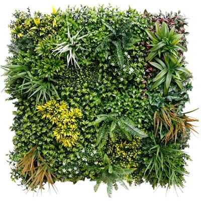 KARAT Pflanzenwand Spring Garden 100×100 cm – Künstliche Pflanzenwand mit klick-System – Naturgetreue, pflegefreie Grünwand – Für Innen- & Außenbereiche KARAT Pflanzenwand Spring Garden 100×100 cm – Künstliche Pflanzenwand mit klick-System – Naturgetreue, pflegefreie Grünwand – Für Innen- & Außenbereiche