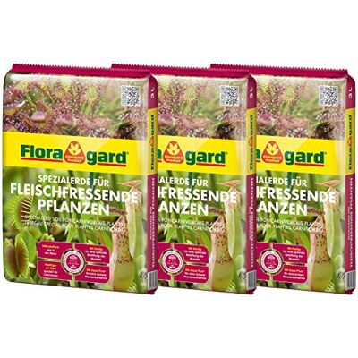 Floragard Spezialerde für fleischfressende Pflanzen 3x3L- Carnivorenerde Floragard Spezialerde für fleischfressende Pflanzen 3x3L- Carnivorenerde