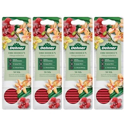 Dehner Düngestäbchen für Orchideen, Spezialdünger, hochwertiger Dünger, NPK-Dünger, mit Langzeitwirkung, 4 x 30 Stück (120 Stück), mehr farbig Dehner Düngestäbchen für Orchideen, Spezialdünger, hochwertiger Dünger, NPK-Dünger, mit Langzeitwirkung, 4 x 30 Stück (120 Stück), mehr farbig