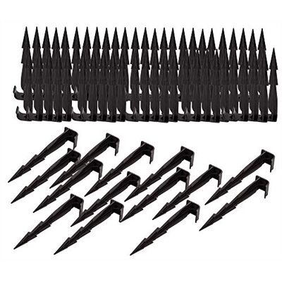 BigDean 100er Set Erdspieße für Bewässerung 16 cm 2 Widerhaken für starken Halt UV-beständig Erdanker für Gartenschlauch, Rohr, Tropfschlauch, Sprühschlauch Made in Europe BigDean 100er Set Erdspieße für Bewässerung 16 cm 2 Widerhaken für starken Halt UV-beständig Erdanker für Gartenschlauch, Rohr, Tropfschlauch, Sprühschlauch Made in Europe