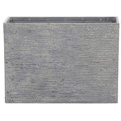 Beliani Moderner Blumentopf grau 34x80x56 cm rechteckige Form Steingemisch Edessa Beliani Moderner Blumentopf grau 34x80x56 cm rechteckige Form Steingemisch Edessa