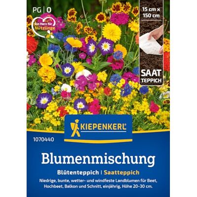 Kiepenkerl Blumensamen-Mischung "Blütenteppich" 1070440, Sommerblumensaat Blumenwiese, Höhe 20-30 cm, einjährig, für Beet, Kübel & Hochbeet Kiepenkerl Blumensamen-Mischung "Blütenteppich" 1070440, Sommerblumensaat Blumenwiese, Höhe 20-30 cm, einjährig, für Beet, Kübel & Hochbeet