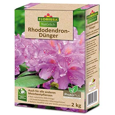 Florissa Natürlich 58589 BIO Rhododendron Dünger ProtoPlus schöne Blüten auch für Hortensien, Azaleen, Heidelbeeren und alle Moorbeetpflanzen biologisch GÄRTNERN 2 Kg Florissa Natürlich 58589 BIO Rhododendron Dünger ProtoPlus schöne Blüten auch für Hortensien, Azaleen, Heidelbeeren und alle Moorbeetpflanzen biologisch GÄRTNERN 2 Kg