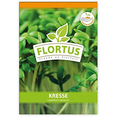 FLORTUS Freude an Vielfalt FLORTUS Kresse Kräutersamen Kressesamen Samen zur Anzucht für Garten, Balkon, Küche & Fensterbank FLORTUS Freude an Vielfalt FLORTUS Kresse Kräutersamen Kressesamen Samen zur Anzucht für Garten, Balkon, Küche & Fensterbank