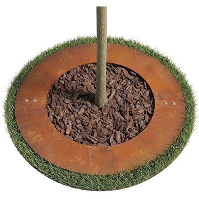 Relaxdays Baumring, Edelrost, Baumscheibe Rasenkante, Bäume & Sträucher, Ø 80 cm, Pflanzring Garten, Cortenstahl, braun Relaxdays Baumring, Edelrost, Baumscheibe Rasenkante, Bäume & Sträucher, Ø 80 cm, Pflanzring Garten, Cortenstahl, braun