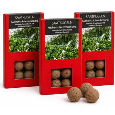 AddLiving Saatkugeln Kräuter 24 Stk. Kräutersamen Set Saatbomben Küchenkräuter Saatgut Kräuter für Balkon & Garten Samenbomben Petersilie, Schnittlauch, Dill, Basilikum & Oregano Seedbombs Seedballs AddLiving Saatkugeln Kräuter 24 Stk. Kräutersamen Set Saatbomben Küchenkräuter Saatgut Kräuter für Balkon & Garten Samenbomben Petersilie, Schnittlauch, Dill, Basilikum & Oregano Seedbombs Seedballs