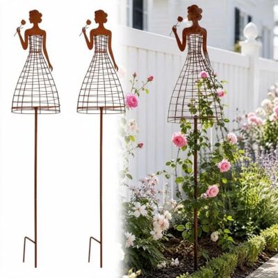 Generic Vintage Rankgitter Damen, rustikale Garten Deko Stange für den Außenbereich Elegantes Damen-Silhouetten Rankgitter, schafft einen stilvollen Blickfang im Garten und harmoniert wunderbar mit Pflanzen Generic Vintage Rankgitter Damen, rustikale Garten Deko Stange für den Außenbereich Elegantes Damen-Silhouetten Rankgitter, schafft einen stilvollen Blickfang im Garten und harmoniert wunderbar mit Pflanzen