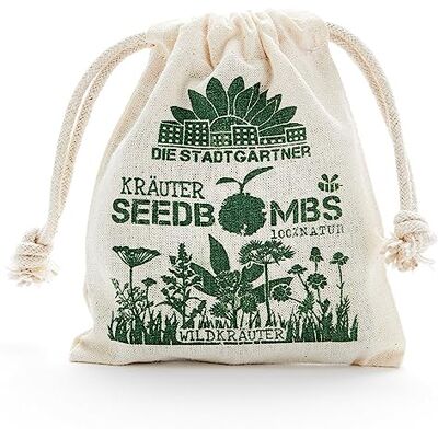 Die Stadtgärtner – Seedbombs „Wildkräuter“ I 8 handgemachte Samenbomben mit 6 verschiedenen Kräutersamen I Enthält u.a. Anis, Dill, Fenchel & Kamille I 100% ökologisch & mindestens 2 Jahre haltbar Die Stadtgärtner – Seedbombs „Wildkräuter“ I 8 handgemachte Samenbomben mit 6 verschiedenen Kräutersamen I Enthält u.a. Anis, Dill, Fenchel & Kamille I 100% ökologisch & mindestens 2 Jahre haltbar