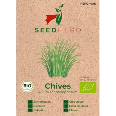 Seedhero BIO Schnittlauch Kräutersamen – 5er Pack – je Tüte ca. 300 Pflanzen (gesamt ca. 1500) – Saatgut für Garten, Balkon & Hochbeet Seedhero BIO Schnittlauch Kräutersamen – 5er Pack – je Tüte ca. 300 Pflanzen (gesamt ca. 1500) – Saatgut für Garten, Balkon & Hochbeet