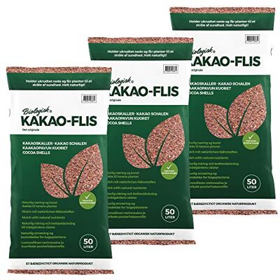 Floragard Kakaoschalen-Mulch 150 L (3×50 L) – natürliches Mulchmaterial & Rindenmulch-Alternative für Pflanzflächen, Stauden- & Gehölzbeete, Rosenbeete & Wege – unterdrückt Unkrautwuchs Floragard Kakaoschalen-Mulch 150 L (3×50 L) – natürliches Mulchmaterial & Rindenmulch-Alternative für Pflanzflächen, Stauden- & Gehölzbeete, Rosenbeete & Wege – unterdrückt Unkrautwuchs