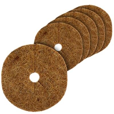 Spetebo Kokos Frostschutz Matte 6er Set rund 25 cm Winterschutz Mulch Scheibe für Pflanzen und Bäume Kälteschutzmatte Unkrautschutzmatte Kokosmatte Garten Vlies ohne Latex Spetebo Kokos Frostschutz Matte 6er Set rund 25 cm Winterschutz Mulch Scheibe für Pflanzen und Bäume Kälteschutzmatte Unkrautschutzmatte Kokosmatte Garten Vlies ohne Latex