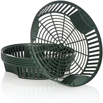 com-four ® 6X Pflanzkörbe für Blumenzwiebeln, Anzucht-Pflanzschale großer grüner Zwiebelkorb com-four ® 6X Pflanzkörbe für Blumenzwiebeln, Anzucht-Pflanzschale großer grüner Zwiebelkorb