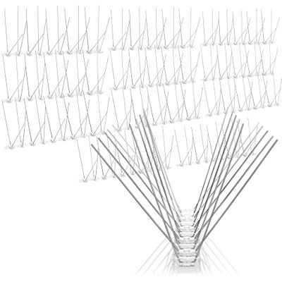 com-four ® 3 Meter Premium Taubenabwehr Spikes 4-reihig, Edelstahl 304 12 x 25 cm mit Klicksystem teilbar Vogelabwehr Vogelschreck Taubenschutz com-four ® 3 Meter Premium Taubenabwehr Spikes 4-reihig, Edelstahl 304 12 x 25 cm mit Klicksystem teilbar Vogelabwehr Vogelschreck Taubenschutz
